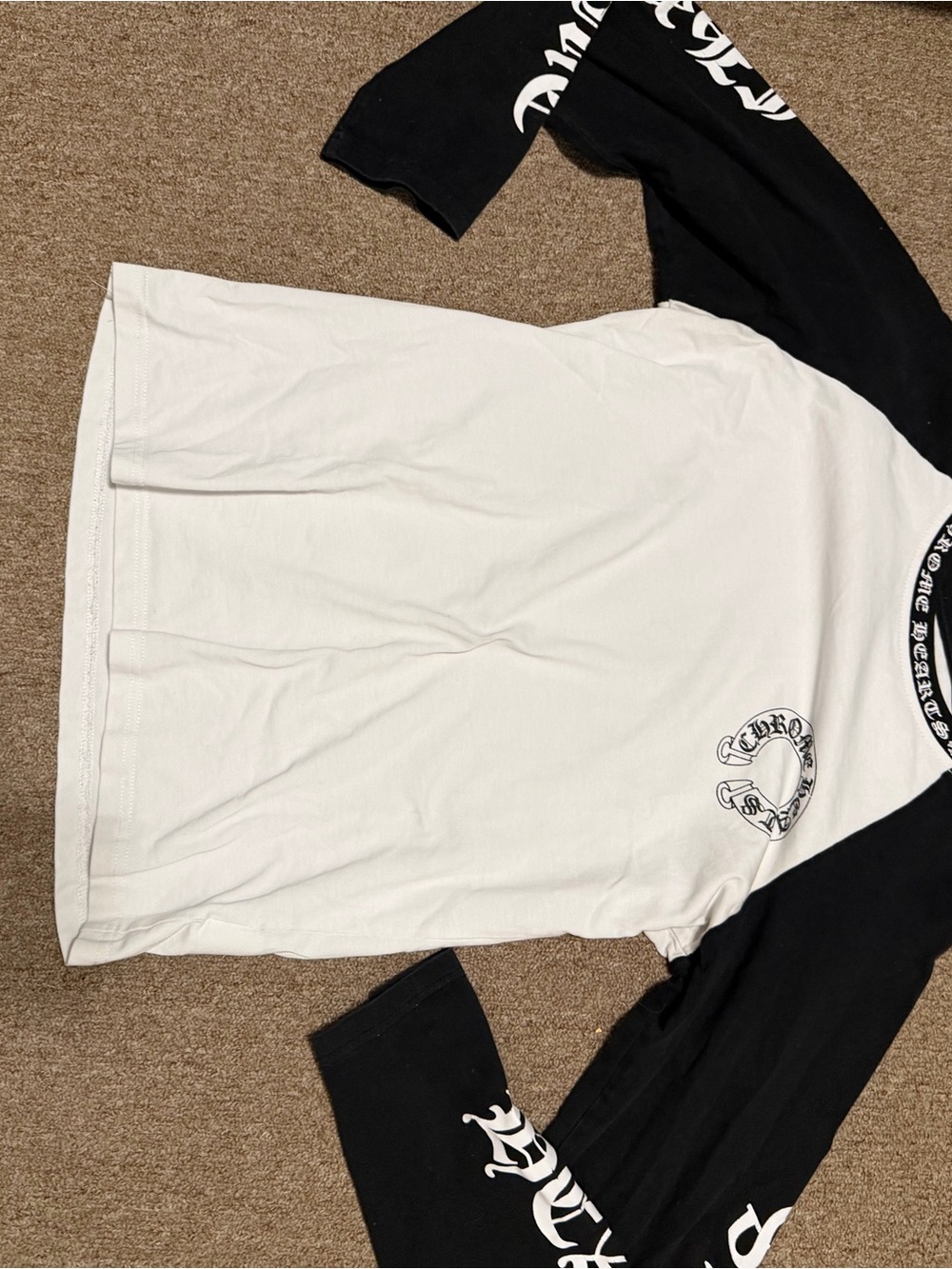 Black & White Chrome Hearts Long Sleeve Tee